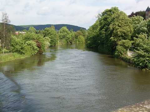 Sicht von der Brücke in Hannoversch Münden